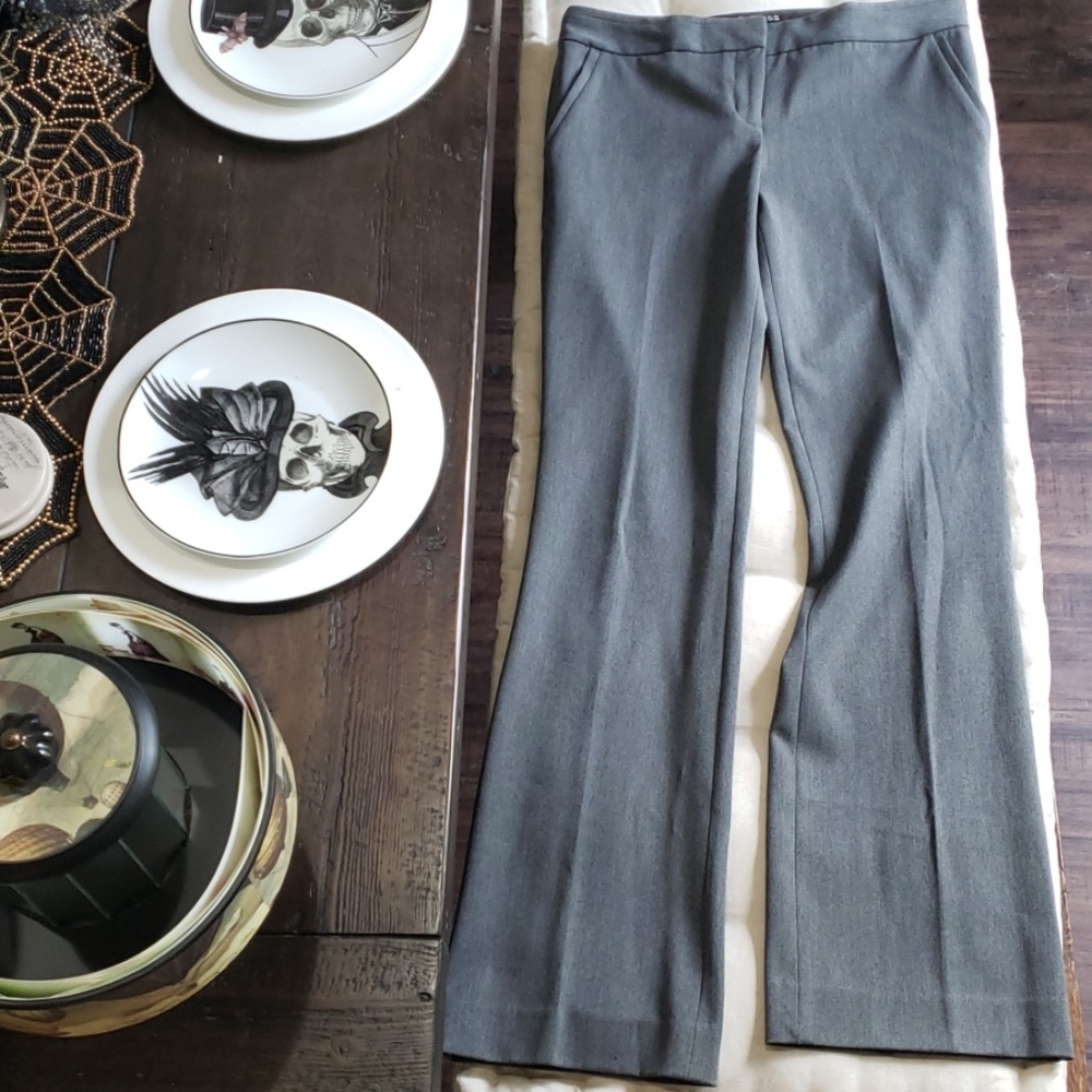 Express Dark Grey Flare Slacks NWT